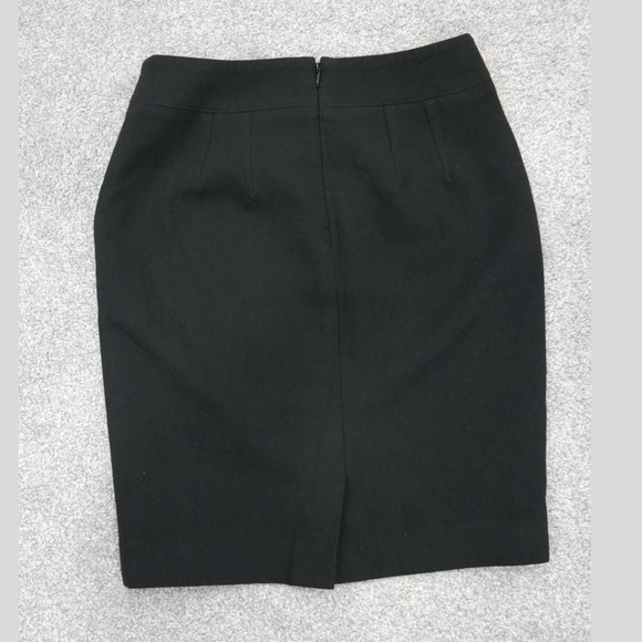 Loft Petite, 00P, High Waisted, Above the Knee, Black, Pencil Skirt - Picture 3 of 4